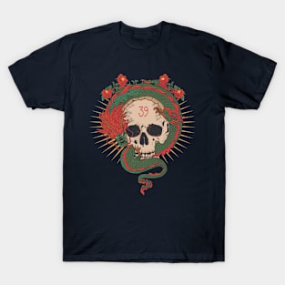 roses dragon skull T-Shirt